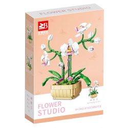 FAIR 9103 non  LAN HỒ ĐIỆP bộ đồ chơi xếp lắp ráp ghép mô hình Flowers BUTTERFLY ORCHID Hoa 550 khối