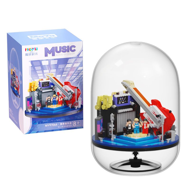 MOYU BLOCK MY97068 97068 non  HỘP NHẠC GHI TA bộ đồ chơi xếp lắp ráp ghép mô hình Creator Sáng Tạo 1017 khối