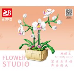 FAIR 9103 non  LAN HỒ ĐIỆP bộ đồ chơi xếp lắp ráp ghép mô hình Flowers BUTTERFLY ORCHID Hoa 550 khối
