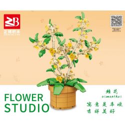FAIR 9102 non  HOA MỘC TÊ bộ đồ chơi xếp lắp ráp ghép mô hình Flowers OSMANTHUS 548 khối