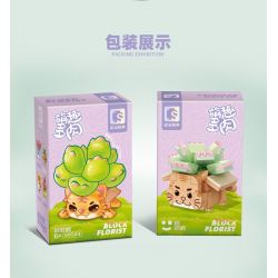 SEMBO 611043 non  HỔ GIẤY bộ đồ chơi xếp lắp ráp ghép mô hình BLOCK FLORIST 130 khối