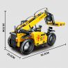 HAPPY BUILD SHINEYU XINYU YC-22008 22008 YC22008 non  XE NÂNG LỚN tỷ lệ 1:17 bộ đồ chơi xếp lắp ráp ghép mô hình Build Team SHINE YU SIMULATION LIFT FORKILFT Đội Xây Dựng 1458 khối