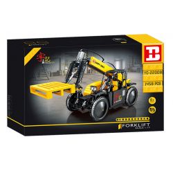 HAPPY BUILD SHINEYU XINYU YC-22008 22008 YC22008 non  XE NÂNG LỚN tỷ lệ 1:17 bộ đồ chơi xếp lắp ráp ghép mô hình Build Team SHINE YU SIMULATION LIFT FORKILFT Đội Xây Dựng 1458 khối