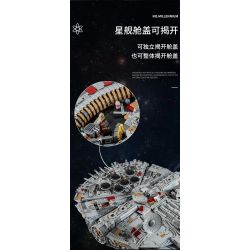 MouldKing 21026 Mould King 21026 non  THIÊN NIÊN KỶ. bộ đồ chơi xếp lắp ráp ghép mô hình Star Wars MILLENNIUM FALCON ROTJ (MARK II) Chiến Tranh Giữa Các Vì Sao 12688 khối