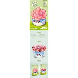 SEMBO 611042 non  CÁ NÓC PHI bộ đồ chơi xếp lắp ráp ghép mô hình BLOCK FLORIST 131 khối