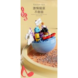 YICHAO 1209-4 non  MÚA SƯ TỬ bộ đồ chơi xếp lắp ráp ghép mô hình ROLY POLY BRICKS 198 khối