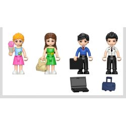 MUSELECT UNKNOWN non  EAST AIRLINES. bộ đồ chơi xếp lắp ráp ghép mô hình City Thành Phố 437 khối