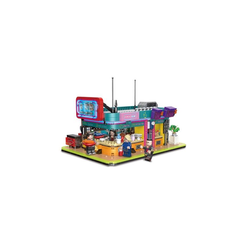 BRICKCOOL KS003 non  MÓN ĂN TRUNG QUỐC bộ đồ chơi xếp lắp ráp ghép mô hình CYBER STREET CORNER 1318 khối
