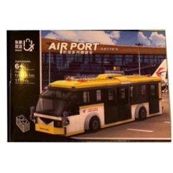 MUSELECT DHYX-001 non  XE BUÝT ĐƯA ĐÓN bộ đồ chơi xếp lắp ráp ghép mô hình AIRPORT PASSENGER TRAIN 171 khối