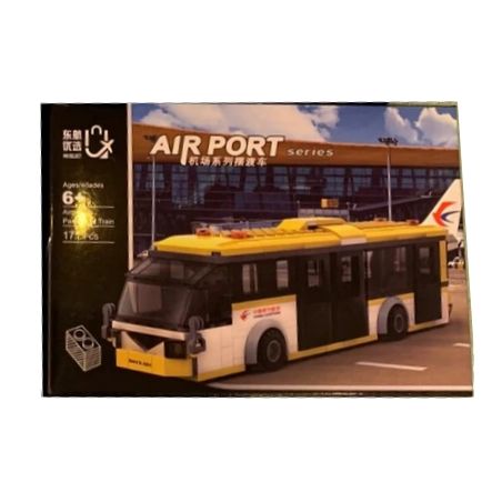 MUSELECT DHYX-001 non  XE BUÝT ĐƯA ĐÓN bộ đồ chơi xếp lắp ráp ghép mô hình AIRPORT PASSENGER TRAIN 171 khối