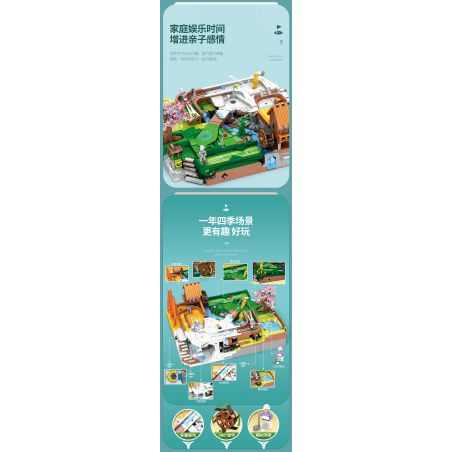 JUHANG TECHNOLOGY 86017 non  SÂN GOLF bộ đồ chơi xếp lắp ráp ghép mô hình Modular Buildings GOLF RESORT COURSE Mô Hình Nhà Cửa 3022 khối