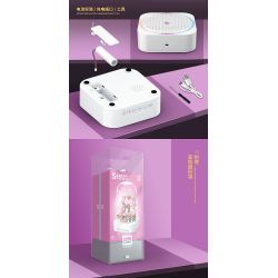 QuanGuan 100225 Quan Guan 100225 non  LOA BLUETOOTH ĐÁM CƯỚI NGỌT NGÀO bộ đồ chơi xếp lắp ráp ghép mô hình Valentine's Day STAR SOUND BOX SWEET WEDDING Lễ Tình Nhân 598 khối