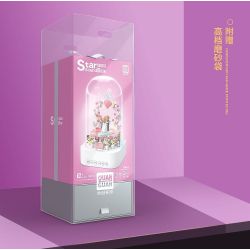 QuanGuan 100225 Quan Guan 100225 non  LOA BLUETOOTH ĐÁM CƯỚI NGỌT NGÀO bộ đồ chơi xếp lắp ráp ghép mô hình Valentine's Day STAR SOUND BOX SWEET WEDDING Lễ Tình Nhân 598 khối