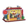 BRICKCOOL KS001 non  QUÁN CÀ PHÊ bộ đồ chơi xếp lắp ráp ghép mô hình CYBER STREET CORNER 712 khối