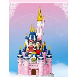 SX 9056 non  HỘP NHẠC LÂU ĐÀI HỒNG bộ đồ chơi xếp lắp ráp ghép mô hình Girl ROTATING MUSIC BOX - CASTLE Con Gái 515 khối