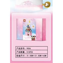 SX 9056 non  HỘP NHẠC LÂU ĐÀI HỒNG bộ đồ chơi xếp lắp ráp ghép mô hình Girl ROTATING MUSIC BOX - CASTLE Con Gái 515 khối