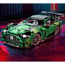 MOYU BLOCK MY88302 88302 non  ĐUA XE NHỰA ĐƯỜNG YÊU TINH XANH AMG 1:14 tỷ lệ 1:14 bộ đồ chơi xếp lắp ráp ghép mô hình 1460 khối