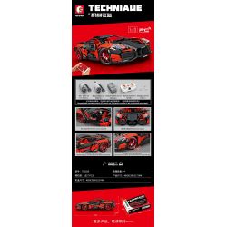 SEMBO 701026 non  ĐỔI ĐIỆN XE THỂ THAO MÀU ĐỎ QUYẾN RŨ tỷ lệ 1:10 bộ đồ chơi xếp lắp ráp ghép mô hình  Kỹ Thuật Công Nghệ Cao Mô Hình Phương Tiện 1827 khối