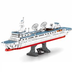 SEMBO 203319 non  TÀU KHẢO SÁT YUANWANG 5 bộ đồ chơi xếp lắp ráp ghép mô hình Space Exploration SEA OF STARS Thám Hiểm Không Gian 724 khối