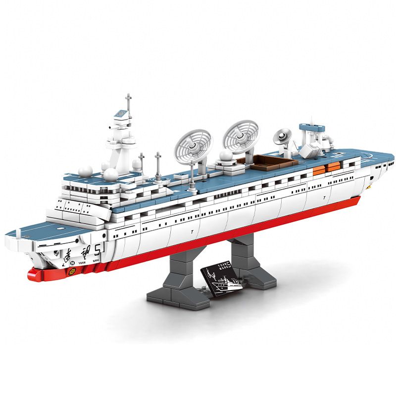 SEMBO 203319 non  TÀU KHẢO SÁT YUANWANG 5 bộ đồ chơi xếp lắp ráp ghép mô hình Space Exploration SEA OF STARS Thám Hiểm Không Gian 724 khối