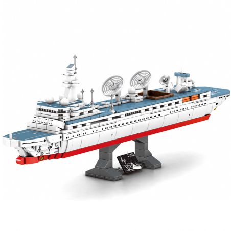 SEMBO 203319 non  TÀU KHẢO SÁT YUANWANG 5 bộ đồ chơi xếp lắp ráp ghép mô hình Space Exploration SEA OF STARS Thám Hiểm Không Gian 724 khối