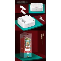 QuanGuan 100235 Quan Guan 100235 non  LION DANCE HEXIN LOA BLUETOOTH CHIẾU SÁNG HỘP NHẠC ĐỘNG bộ đồ chơi xếp lắp ráp ghép mô hình Chinese Traditional Festivals STAR SOUND BOX LION DANCE FOR THE NEW YEAR Lễ Hội Cổ Truyền 699 khối