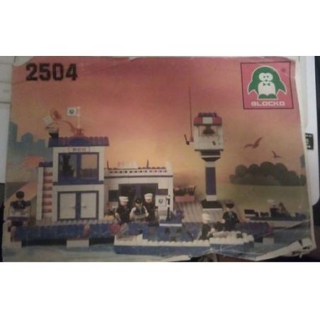 BLOCKO 2504 non  ĐỒN CẢNH SÁT bộ đồ chơi xếp lắp ráp ghép mô hình City Thành Phố