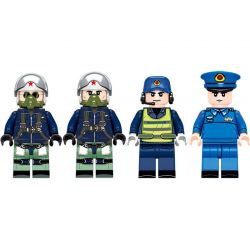 SEMBO 202157 non  MÁY BAY CƯỜNG KÍCH QIANG-5 bộ đồ chơi xếp lắp ráp ghép mô hình Military Army Q-5 STRIKE AIRCRAFT Quân Sự Bộ Đội 679 khối