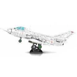 SEMBO 202157 non  MÁY BAY CƯỜNG KÍCH QIANG-5 bộ đồ chơi xếp lắp ráp ghép mô hình Military Army Q-5 STRIKE AIRCRAFT Quân Sự Bộ Đội 679 khối