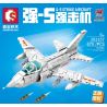 SEMBO 202157 non  MÁY BAY CƯỜNG KÍCH QIANG-5 bộ đồ chơi xếp lắp ráp ghép mô hình Military Army Q-5 STRIKE AIRCRAFT Quân Sự Bộ Đội 679 khối