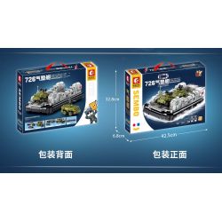 SEMBO 202048 non  TÀU ĐỆM KHÍ TYPE 726 RA MẮT bộ đồ chơi xếp lắp ráp ghép mô hình Military Army TYPE 726 LCAC HOVERCRAFT Quân Sự Bộ Đội 686 khối