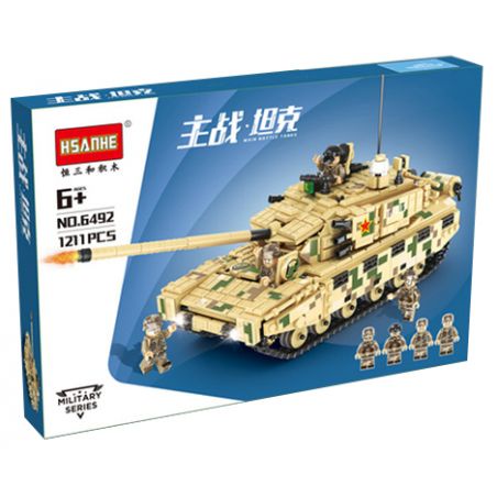 HSANHE CACO 6492 non  XE TĂNG CHIẾN ĐẤU CHÍNH bộ đồ chơi xếp lắp ráp ghép mô hình Military Army MAIN BATTLE TANKS Quân Sự Bộ Đội 1211 khối
