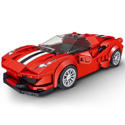 MouldKing 27006 Mould King 27006 non  FERRARI 488 GTB. bộ đồ chơi xếp lắp ráp ghép mô hình Speed Champions Racing Cars Đua Xe Công Thức 329 khối