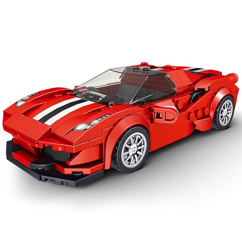 MouldKing 27006 Mould King 27006 non  FERRARI 488 GTB. bộ đồ chơi xếp lắp ráp ghép mô hình Speed Champions Racing Cars Đua Xe Công Thức 329 khối