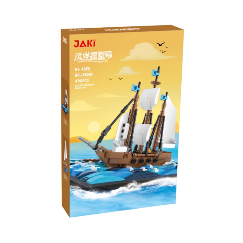 JAKI JK9265 9265 non  NHÀ THÁM HIỂM ĐẠI DƯƠNG bộ đồ chơi xếp lắp ráp ghép mô hình 476 khối