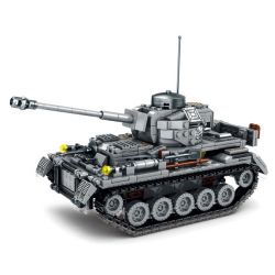 LEYI 66003 non  ĐỨC 4 XE TĂNG bộ đồ chơi xếp lắp ráp ghép mô hình Military Army MILITARY TANK PANZERKAMPFWAGEN IV Quân Sự Bộ Đội 803 khối