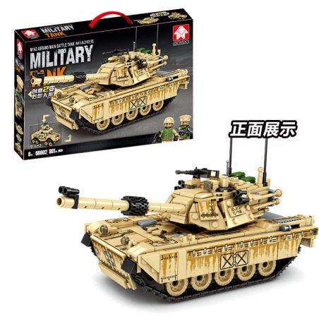 LEYI 66002 non  XE TĂNG M1A2 bộ đồ chơi xếp lắp ráp ghép mô hình Military Army MILITARY TANK M1A2 ABRAMS MAIN BATTLE Quân Sự Bộ Đội 801 khối