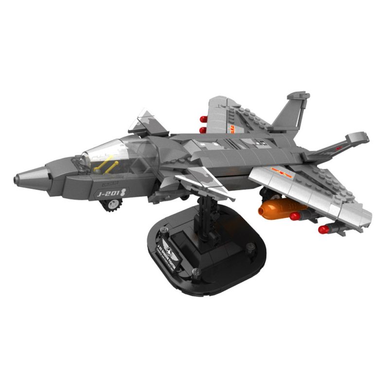 JAKI JK9156 9156 non  TIÊM KÍCH CHIẾM ƯU THẾ TRÊN KHÔNG J-20 bộ đồ chơi xếp lắp ráp ghép mô hình MILITARY ZONE J-20 SUPERIORITY AIR FIGHTER 420 khối