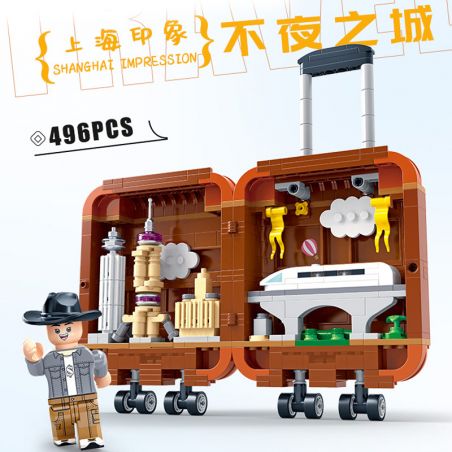 ZHI DELE DL-50352 50352 DL50352 non  ???N TƯỢNG THƯỢNG HẢI bộ đồ chơi xếp lắp ráp ghép mô hình 496 khối