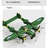 JAKI JK9160 9160 non  MÁY BAY CHIẾN ĐẤU CỔ ĐIỂN P-38 THUNDERBOLT WWII bộ đồ chơi xếp lắp ráp ghép mô hình MILITARY ZONE P-38 THUNDER FIGHTER 502 khối