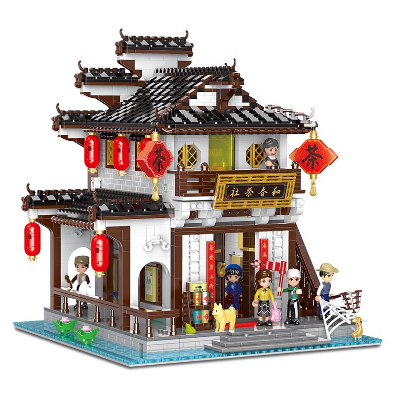 XINGBAO XB-01034 01034 XB01034 non  TRÀ XUÂN bộ đồ chơi xếp lắp ráp ghép mô hình Mini Modular Đường Phố Thu Nhỏ 2673 khối