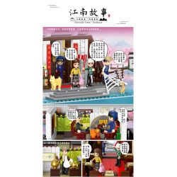 XINGBAO XB-01034 01034 XB01034 non  TRÀ XUÂN bộ đồ chơi xếp lắp ráp ghép mô hình Mini Modular Đường Phố Thu Nhỏ 2673 khối