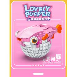 OPENING KD99002-4 99002-4 non  CÁ NÓC DỄ THƯƠNG bộ đồ chơi xếp lắp ráp ghép mô hình LOVELY PUFFER - TUMBLER PEN HOLDER