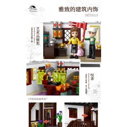 XINGBAO XB-01034 01034 XB01034 non  TRÀ XUÂN bộ đồ chơi xếp lắp ráp ghép mô hình Mini Modular Đường Phố Thu Nhỏ 2673 khối