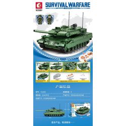 SEMBO 711002 non  XE TĂNG LEOPARD 2 ĐIỀU KHIỂN TỪ XA bộ đồ chơi xếp lắp ráp ghép mô hình Military Army SURVIVAL WARFARE Quân Sự Bộ Đội 1114 khối