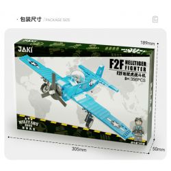 JAKI JK9159 9159 non  MÁY BAY CHIẾN ĐẤU HỔ ĐỊA NGỤC F2F THẾ THỨ HAI bộ đồ chơi xếp lắp ráp ghép mô hình MILITARY ZONE F2F HELL TIGER FIGHTER 356 khối