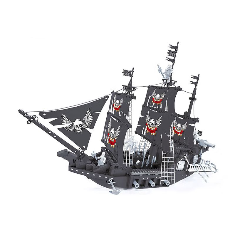 AUSINI N27903 27903 non  TÀU CƯỚP BIỂN bộ đồ chơi xếp lắp ráp ghép mô hình Pirates Of The Caribbean Cướp Biển Vùng Caribe 714 khối