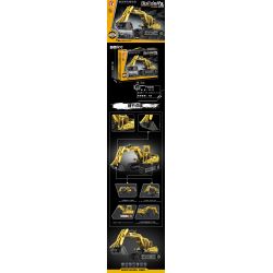 QIAO LE TONG 5355 non  MÁY XÚC. bộ đồ chơi xếp lắp ráp ghép mô hình  EXCAVATOR Kỹ Thuật Công Nghệ Cao Mô Hình Phương Tiện 522 khối