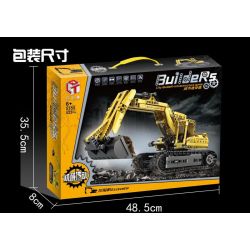 QIAO LE TONG 5355 non  MÁY XÚC. bộ đồ chơi xếp lắp ráp ghép mô hình  EXCAVATOR Kỹ Thuật Công Nghệ Cao Mô Hình Phương Tiện 522 khối