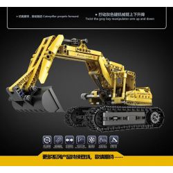 QIAO LE TONG 5355 non  MÁY XÚC. bộ đồ chơi xếp lắp ráp ghép mô hình  EXCAVATOR Kỹ Thuật Công Nghệ Cao Mô Hình Phương Tiện 522 khối